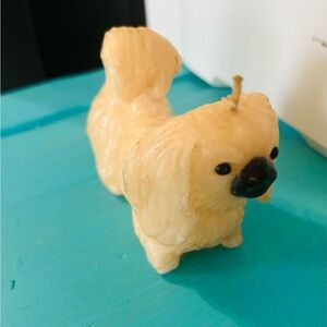 Vintage Maltese dog candle